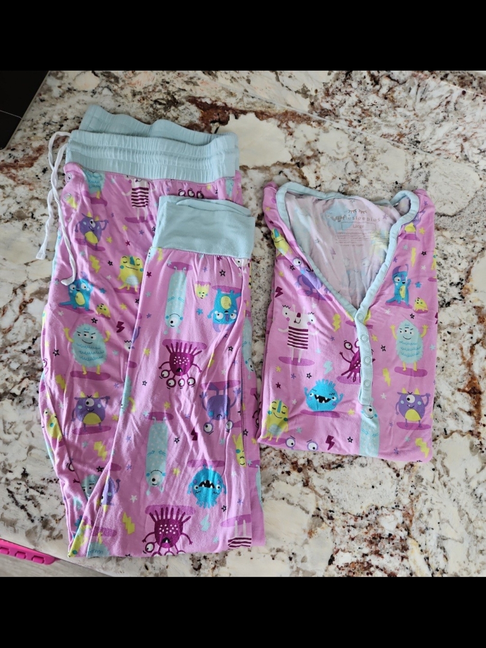 Little Sleepies Purple Monster Bash Pajama Set